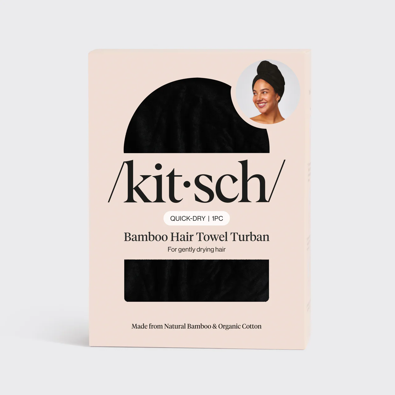 Microfiber Hair Towel - Black - Image 4