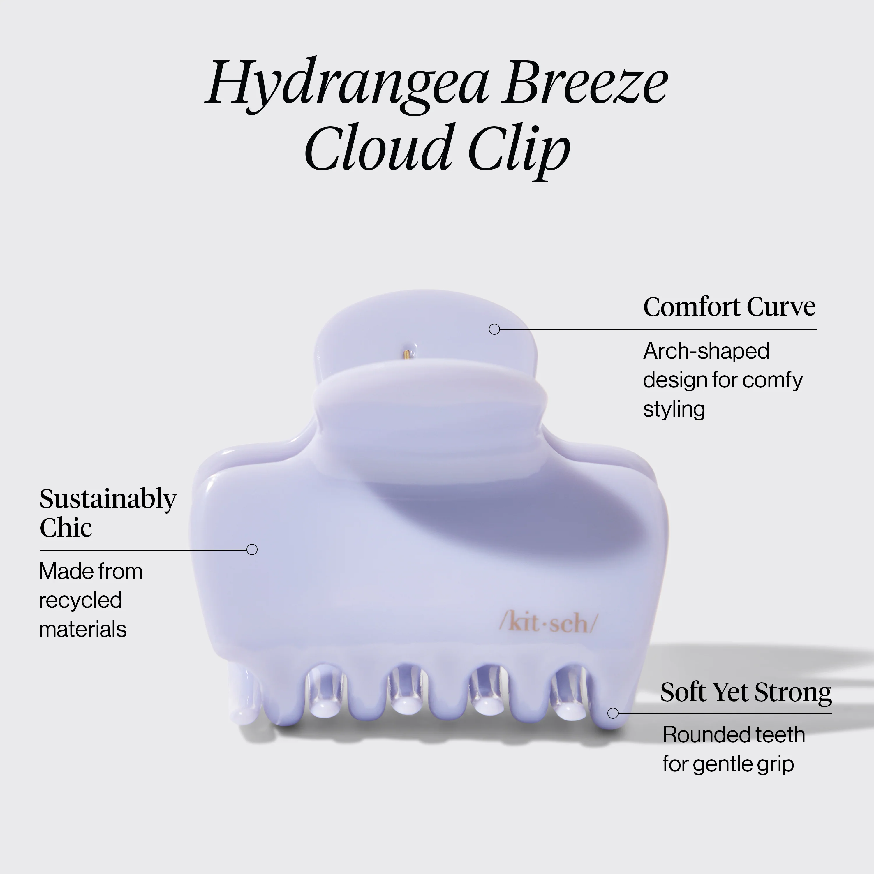 Hydrangea Breeze Cloud Claw Clip - Medium - Image 3