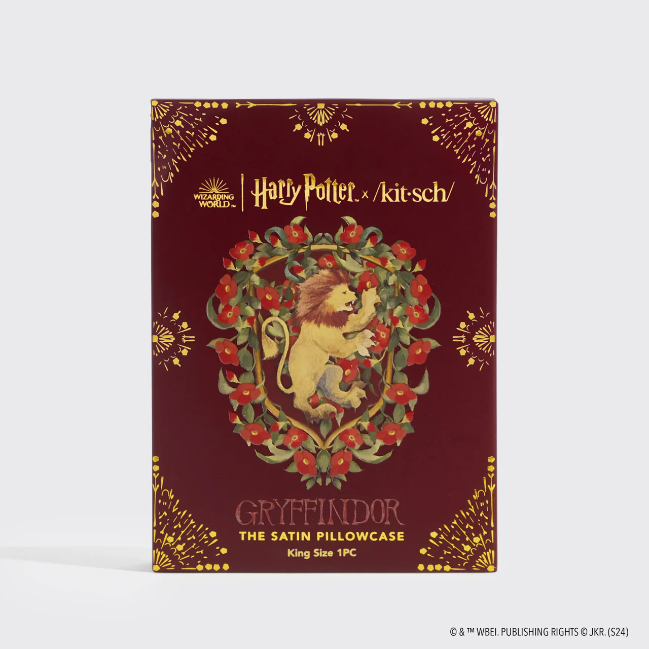 Kitsch x Harry Potter Satin Pillowcase in Gryffindor 4 Pack - King - Image 3