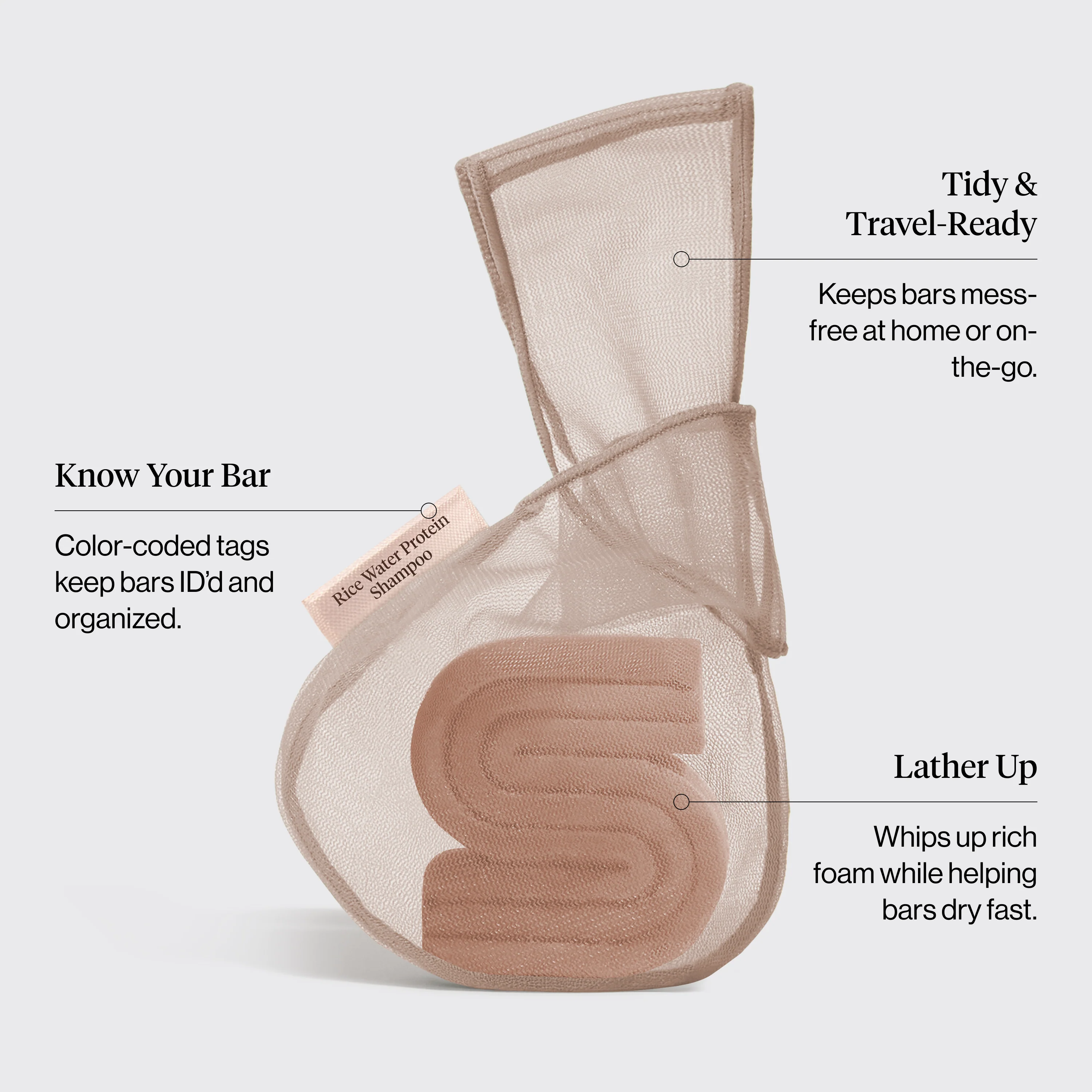 Kitsch Bar Saver Bag - RICE WATER PROTEIN Shampoo - Image 3