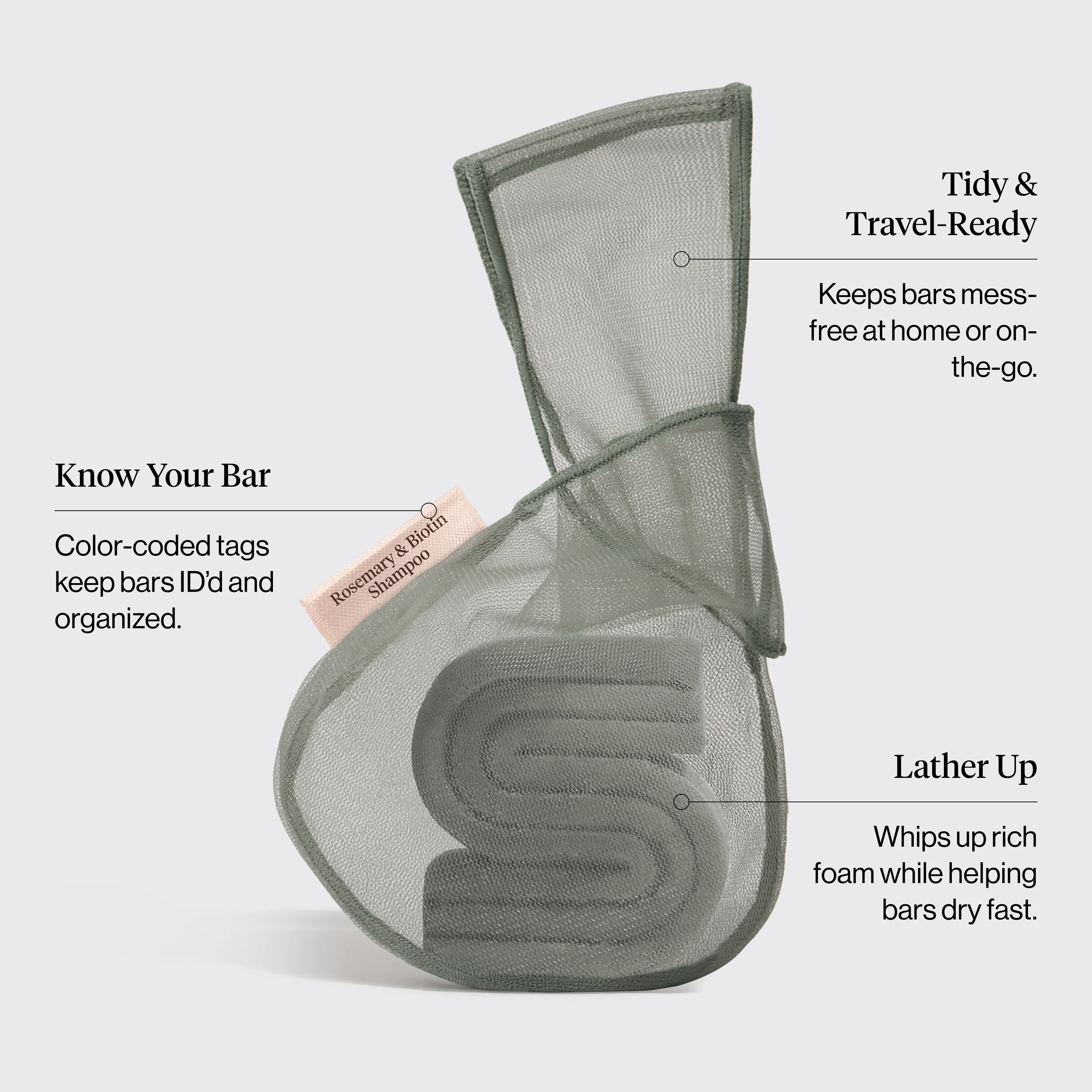 Kitsch Bar Saver Bag - ROSEMARY & BIOTIN Shampoo - Image 3