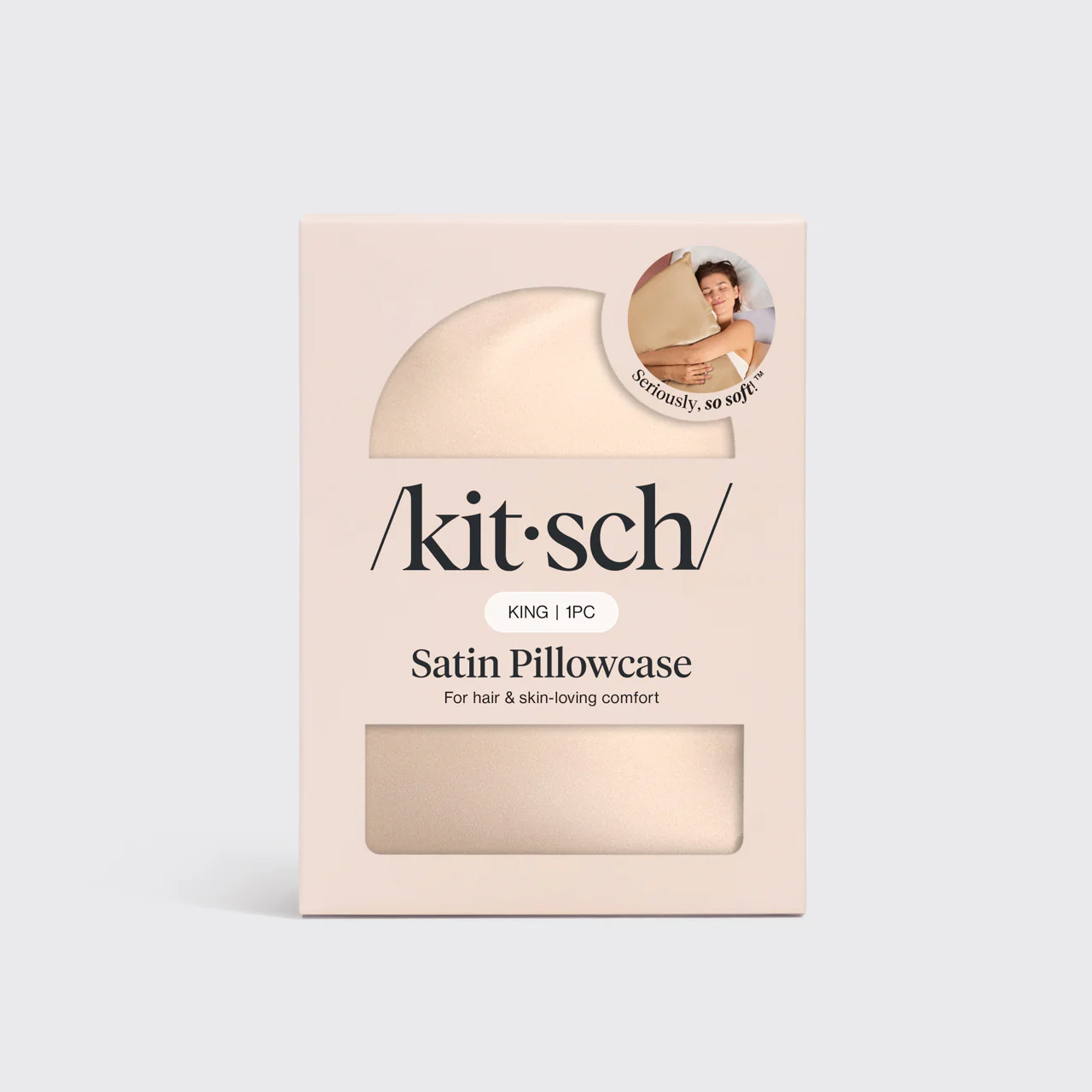 Satin Pillowcase in Champagne 2 Pack - King - Image 3