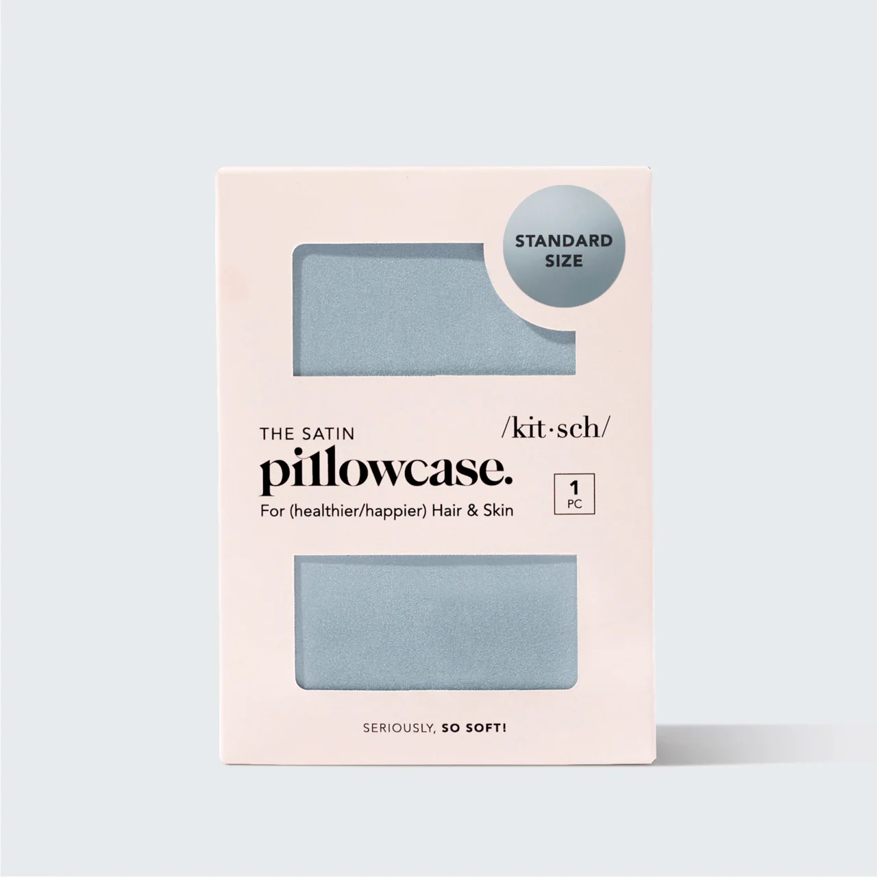 Satin Pillowcase in Haze Blue 4 Pack - Image 4
