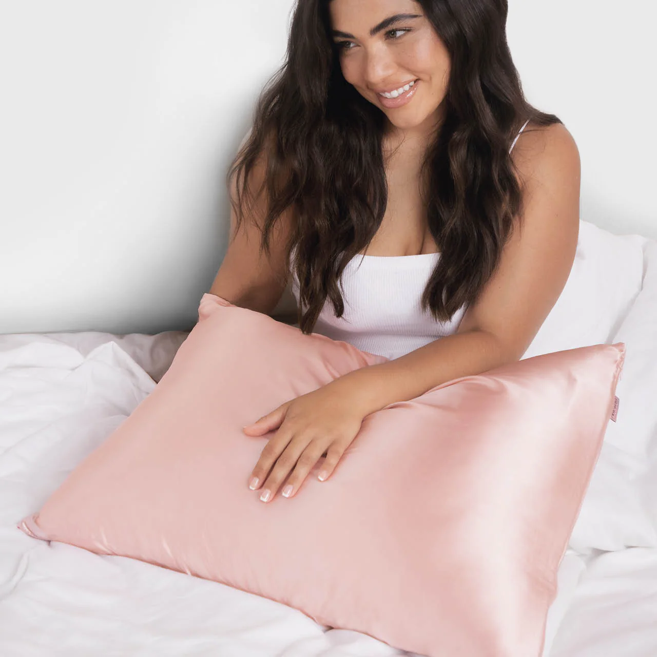 Satin Pillowcase in Blush 2 Pack - King - Image 5