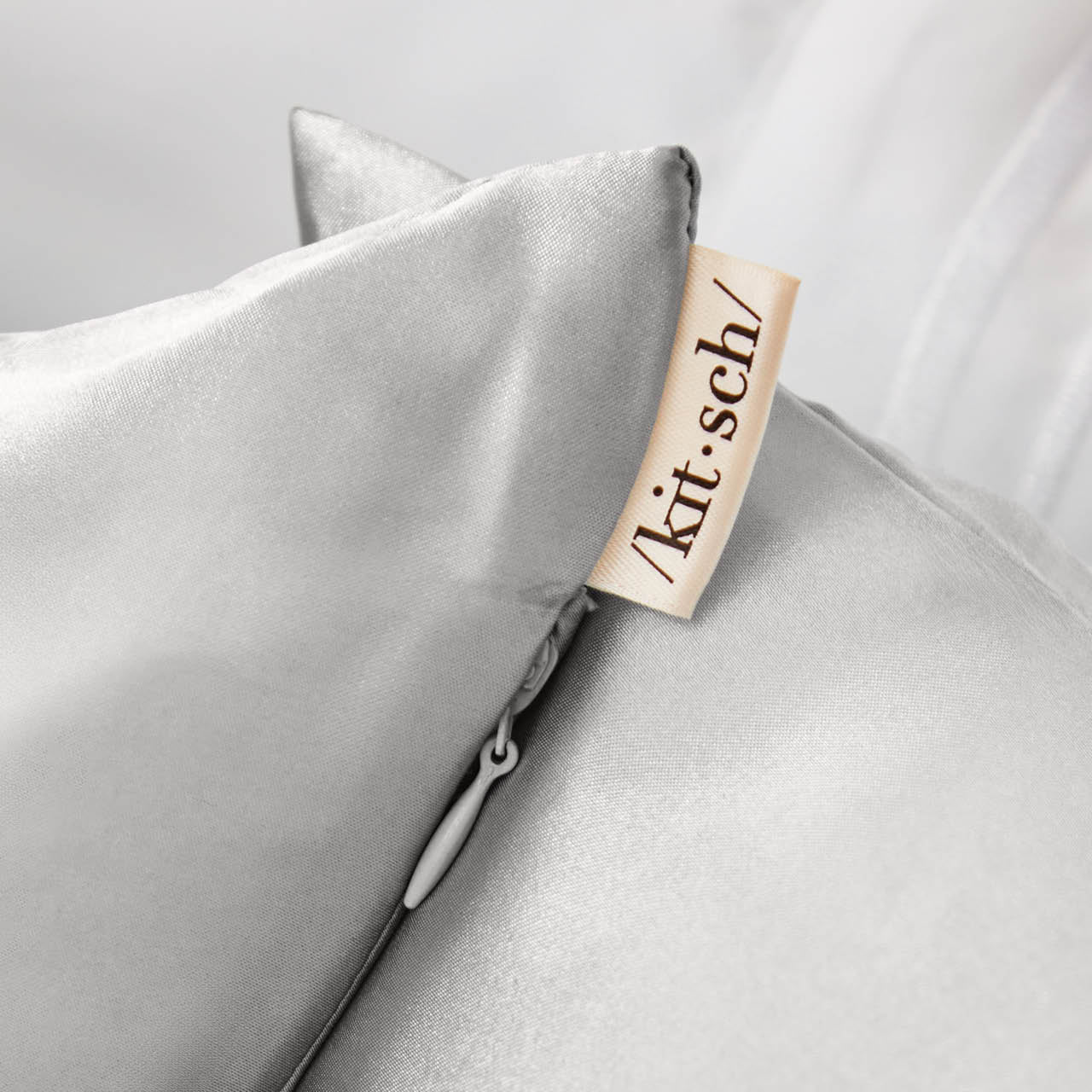 Satin Pillowcase in Silver 2 Pack Bundle - King - Image 3
