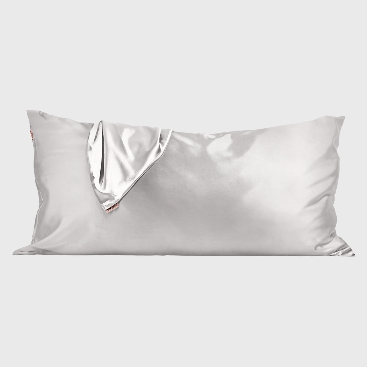 Satin Pillowcase in Silver 2 Pack Bundle - King - Image 4