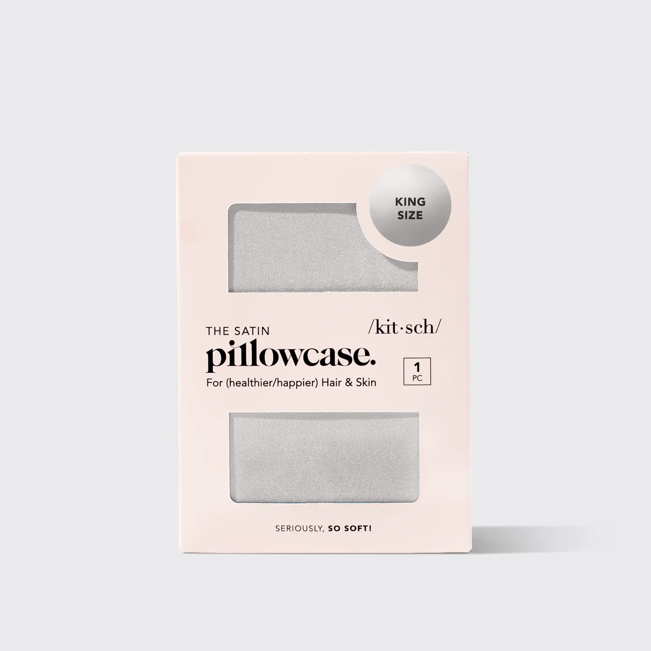 Satin Pillowcase in Silver 2 Pack Bundle - King - Image 5